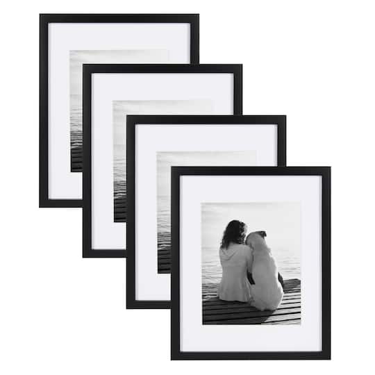Kate and Laurel 11" x 14" Gallery Picture Wood Frame 8" x 10" with Mat